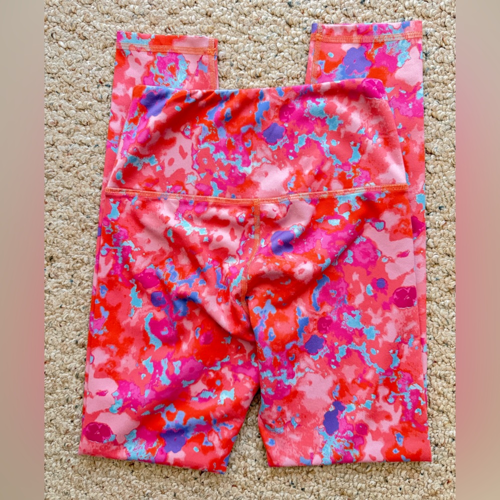 DAILY PRACTICE by Anthropologie Bright Colorful Pink Printed Leggings Size XS - Picture 9 of 13